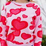 Abstract Hearts Sweater