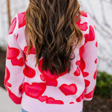 Abstract Hearts Sweater