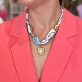 QUEEN OF HEARTS SCARF NECKLACE