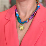JOANNA HEART SCARF NECKLACE