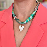 BARRY HEART L SCARF NECKLACE
