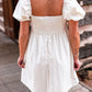STUNNER LEATHER DRESS: WHITE