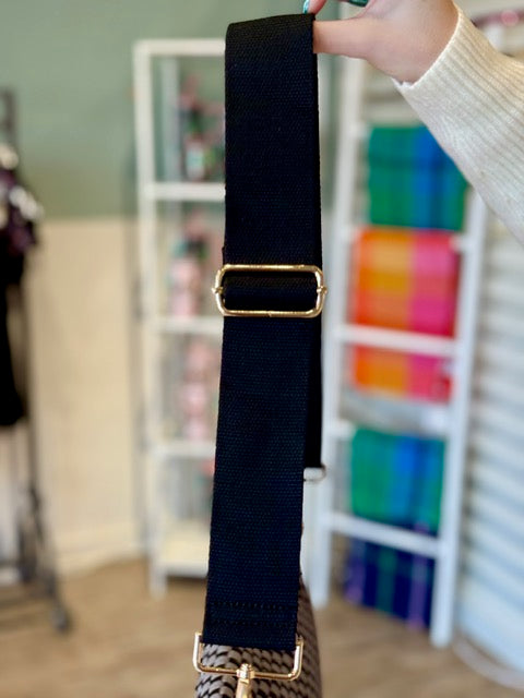 WESTLYN WOVEN BUM BAG- CHECKERED LIGHT GRAY NAVY