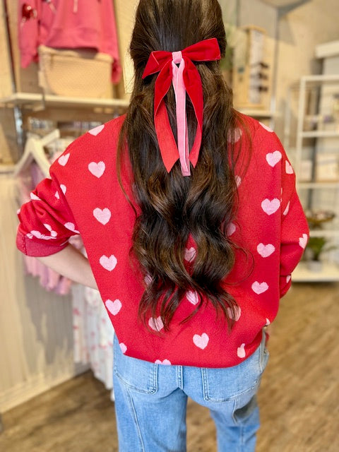 PENELOPE BRUSHED HEART SWEATER