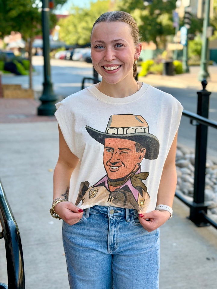 DESIGNER COWBOY MUSCLE TEE