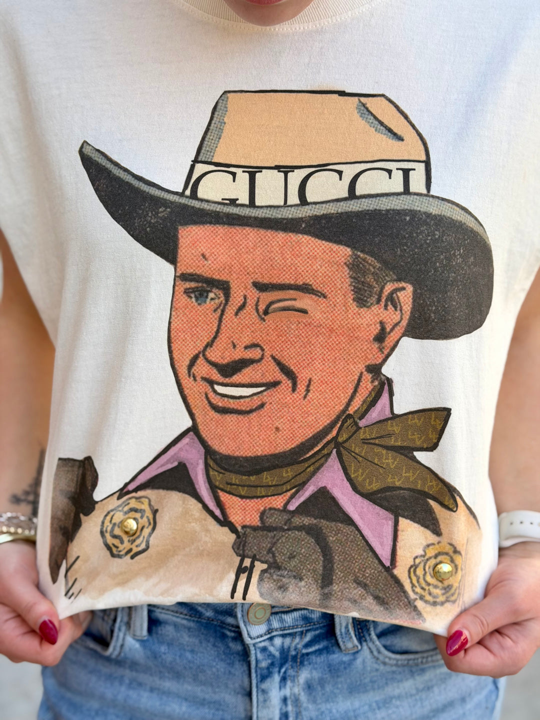 DESIGNER COWBOY MUSCLE TEE