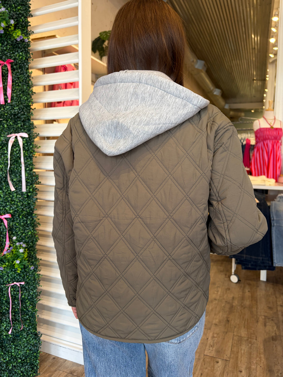 OLIVE & GREY HOODIE JACKET