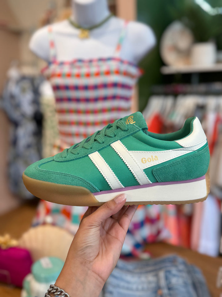 GOLA CLASSICS PACER SNEAKERS- JADE/OFF WHITE