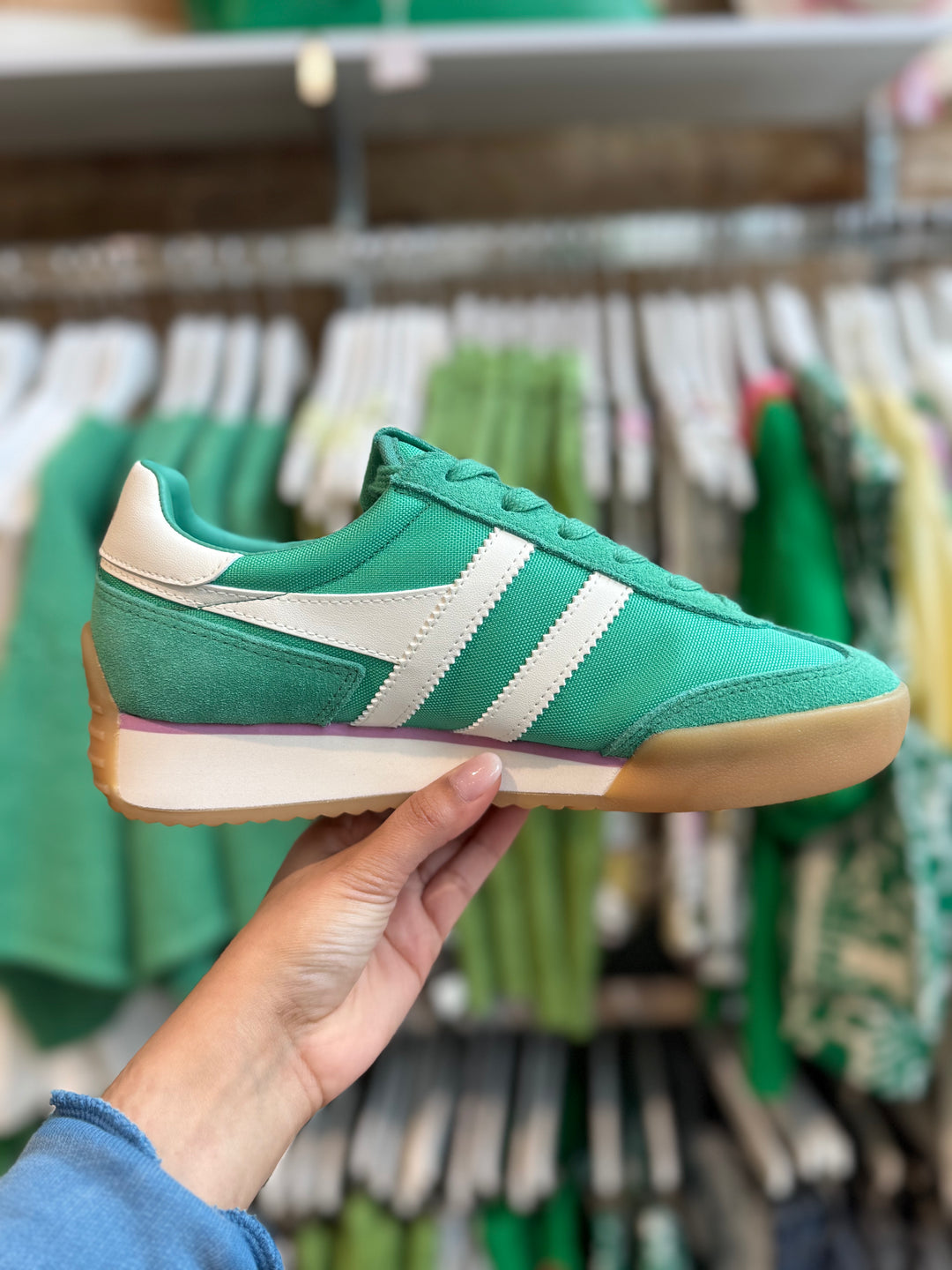 GOLA CLASSICS PACER SNEAKERS- JADE/OFF WHITE