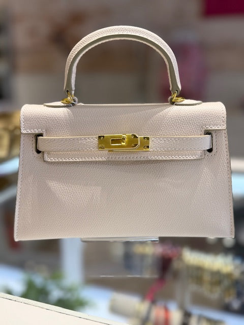 CLASSIC MINI HANDLE BAG- WHITE