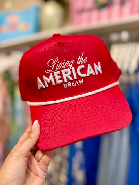 LIVING THE AMERICAN DREAM TRUCKER HAT