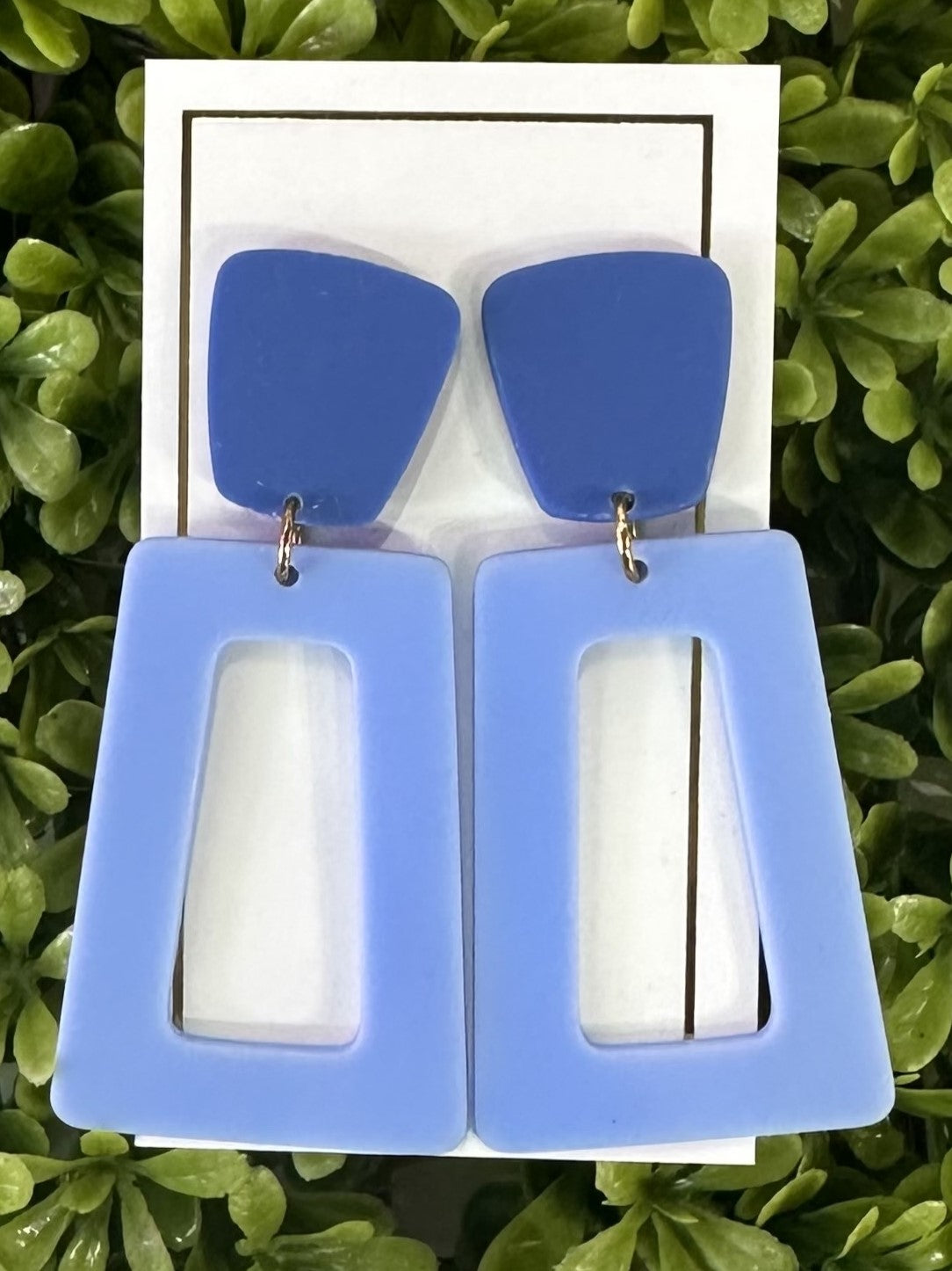 Kennedy Earring: Two Tone Blue