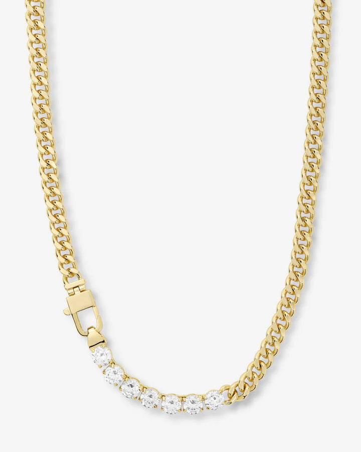 MELINDA MARIA: JULIAN LOVES DIAMONDS NECKLACE- GOLD 18"