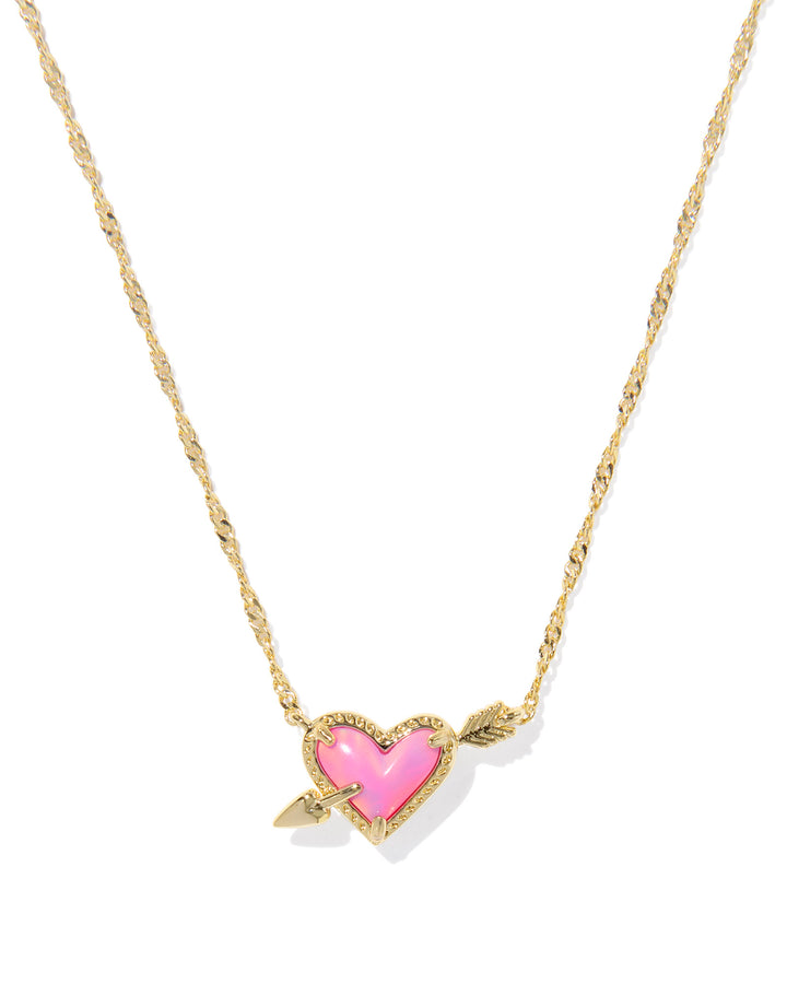KENDRA SCOTT: ARI HEART ARROW PENDANT- GOLD