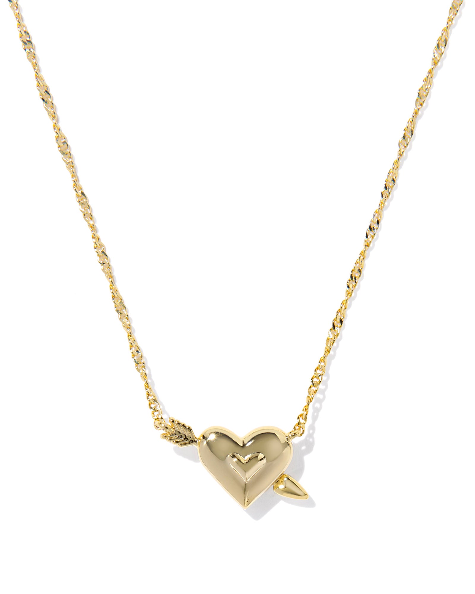 KENDRA SCOTT: ARI HEART ARROW PENDANT- GOLD – The Palm Tree Boutique