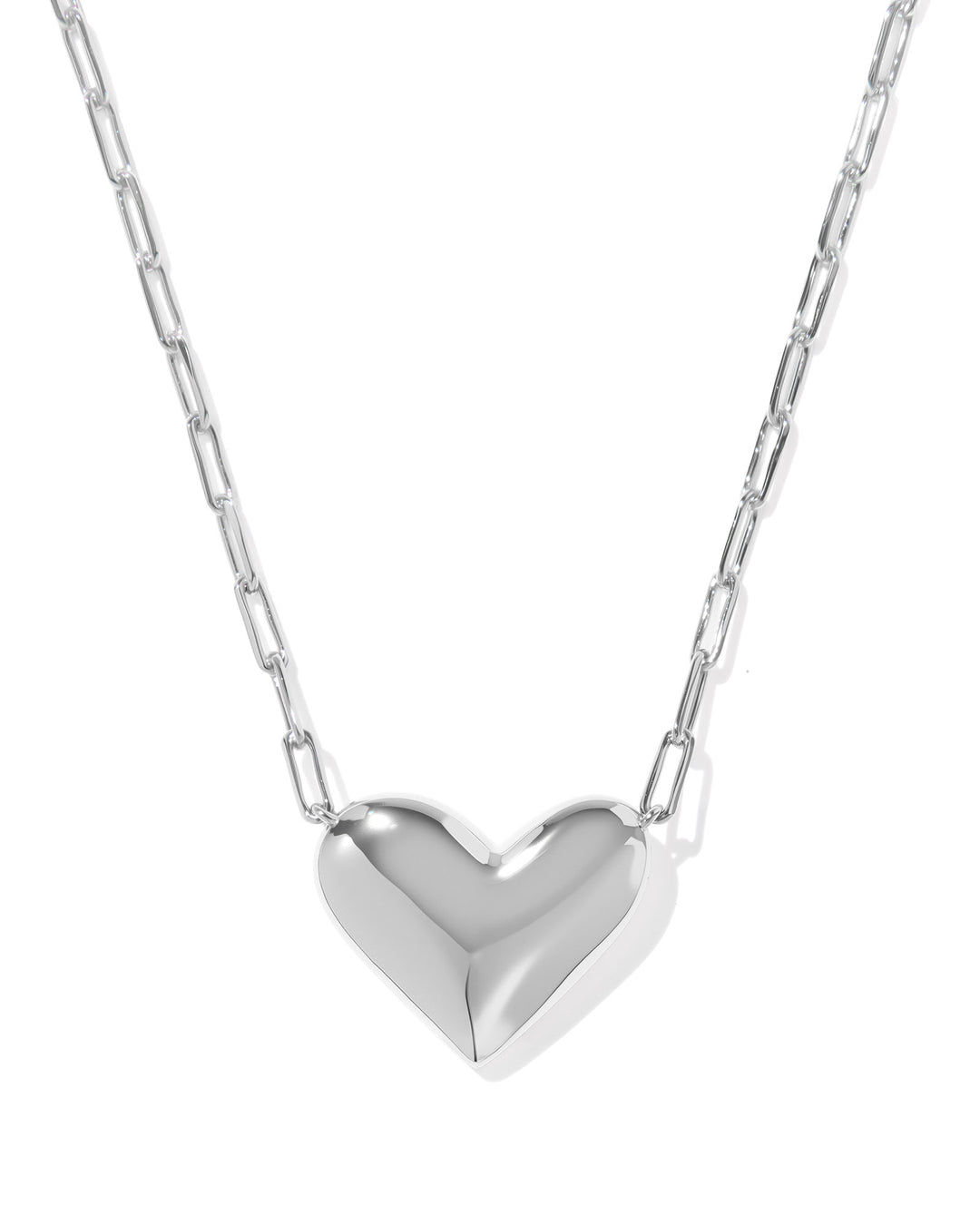 KENDRA SCOTT: ARI HEART STATEMENT NECKLACE-RHODIUM