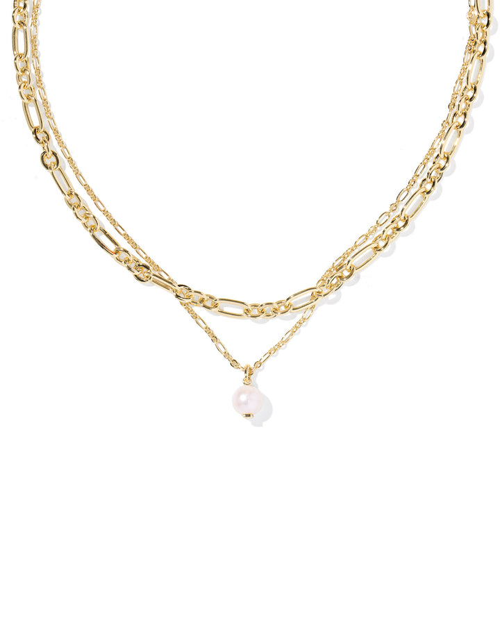 KENDRA SCOTT: GOLD ASHTON MULTI STRAND NECKLACE