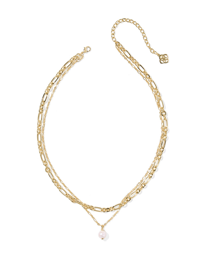 KENDRA SCOTT: GOLD ASHTON MULTI STRAND NECKLACE