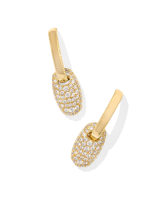 KENDRA SCOTT: BAILEY PAVE HUGGIE GOLD