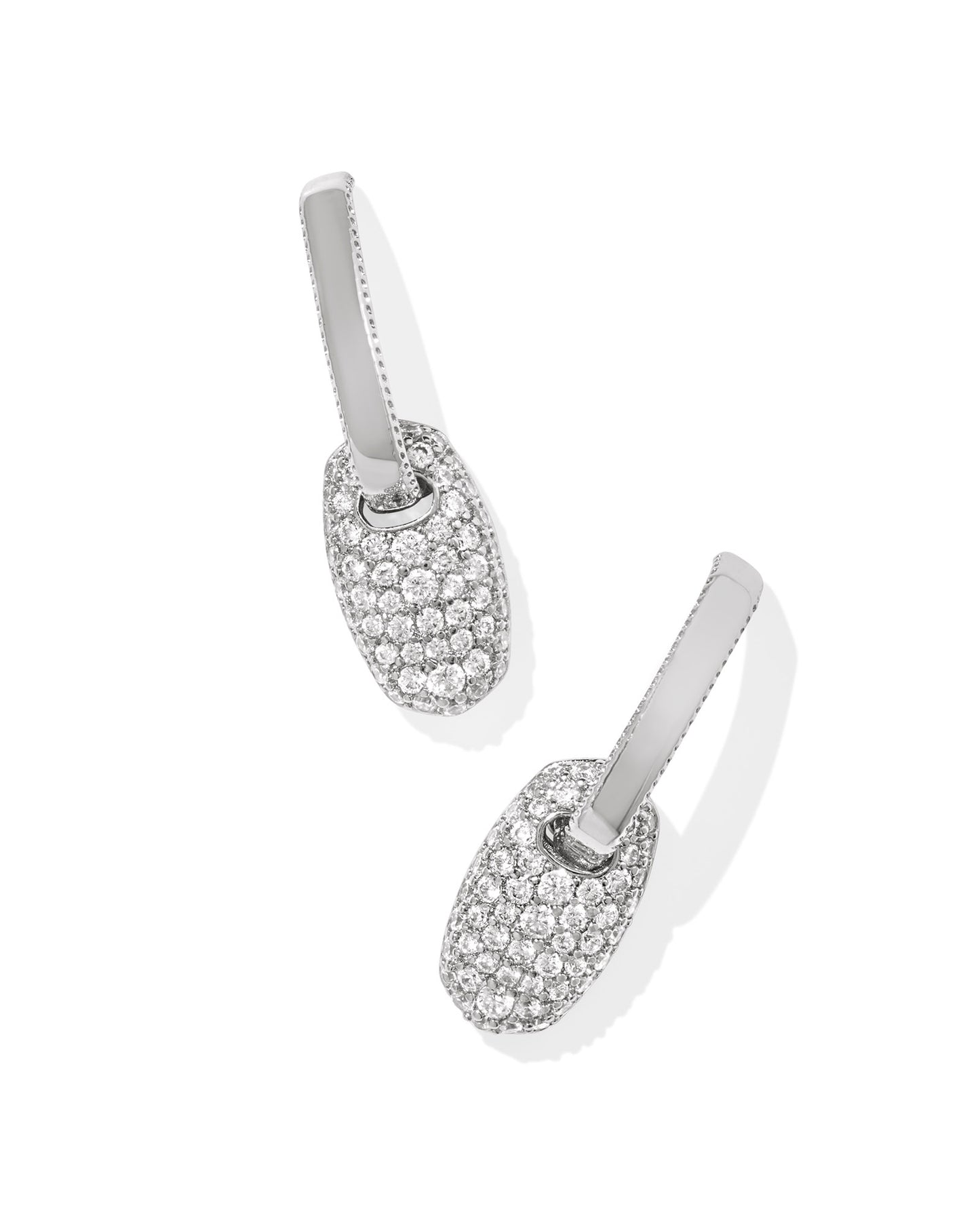 KENDRA SCOTT: BAILEY PAVE HUGGIE RHODIUM