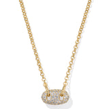 KENDRA SCOTT: BAILEY PAVE PENDANT NECKLACE GOLD