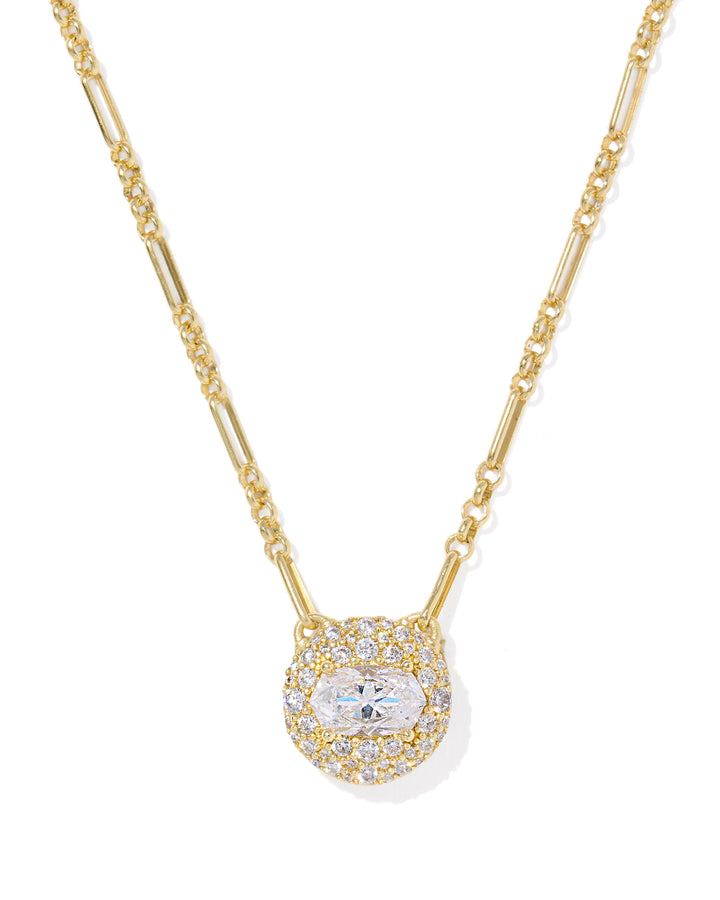 KENDRA SCOTT: GOLD CZ BELLA PENDANT NECKLACE