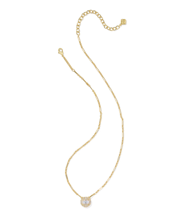 KENDRA SCOTT: GOLD CZ BELLA PENDANT NECKLACE