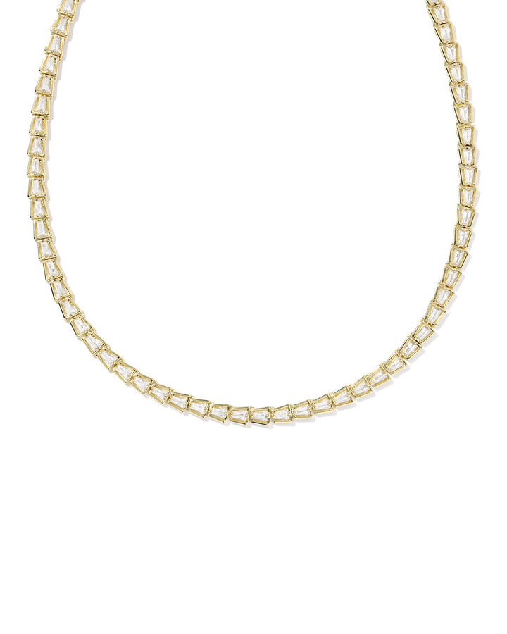 KENDRA SCOTT: GOLD CZ BELLA TENNIS NECKLACE