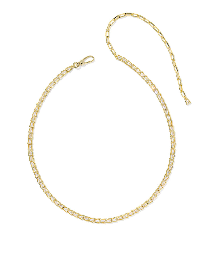 KENDRA SCOTT: GOLD CZ BELLA TENNIS NECKLACE
