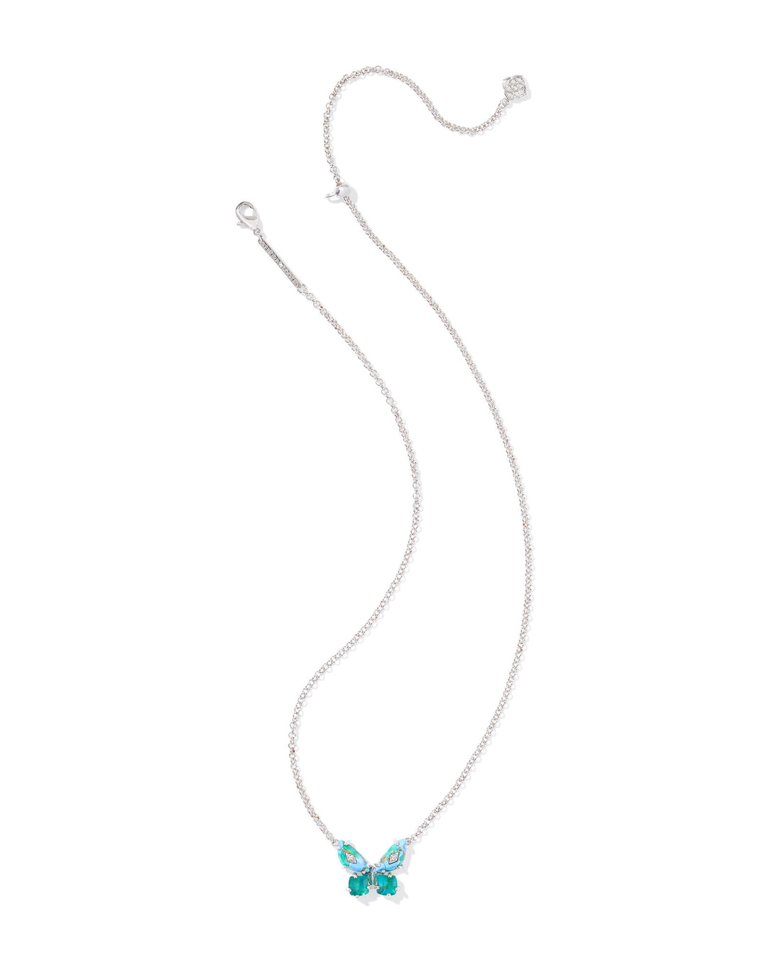 KENDRA SCOTT: BRIGHT AQUA MIX BIANCA BUTTERFLY NECKLACE