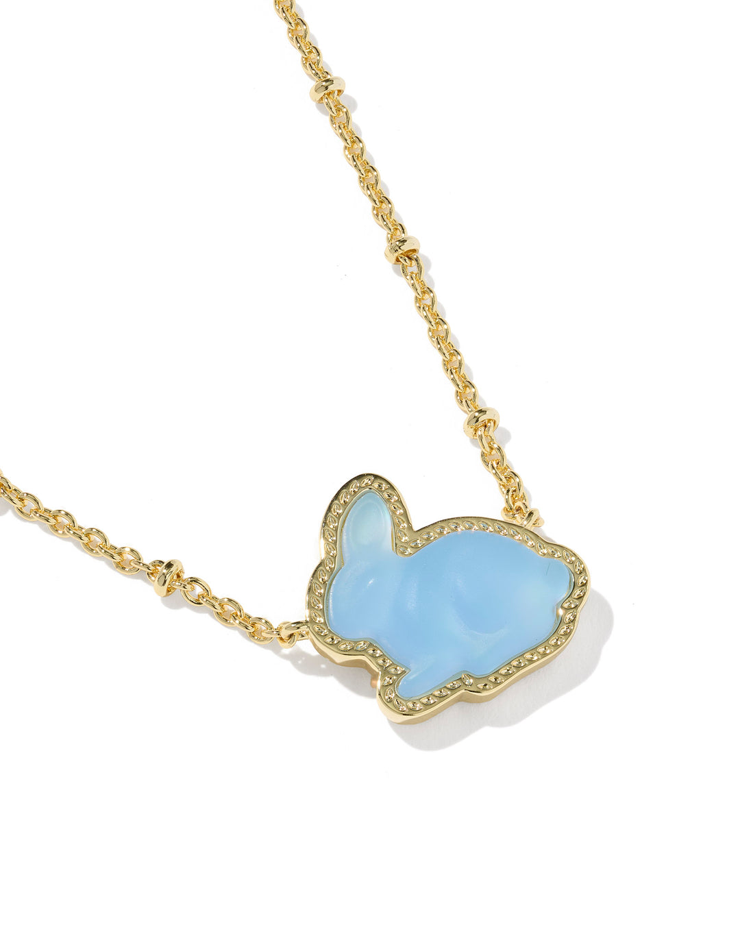 KENDRA SCOTT: BUNNY SHORT PENDANT NECKLACE-BLUE