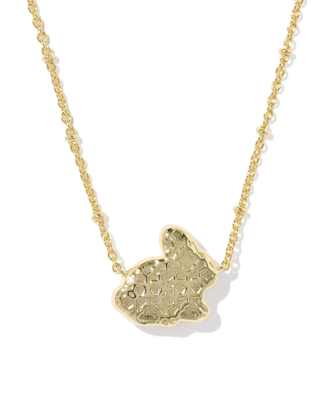 KENDRA SCOTT: BUNNY SHORT PENDANT NECKLACE-PINK