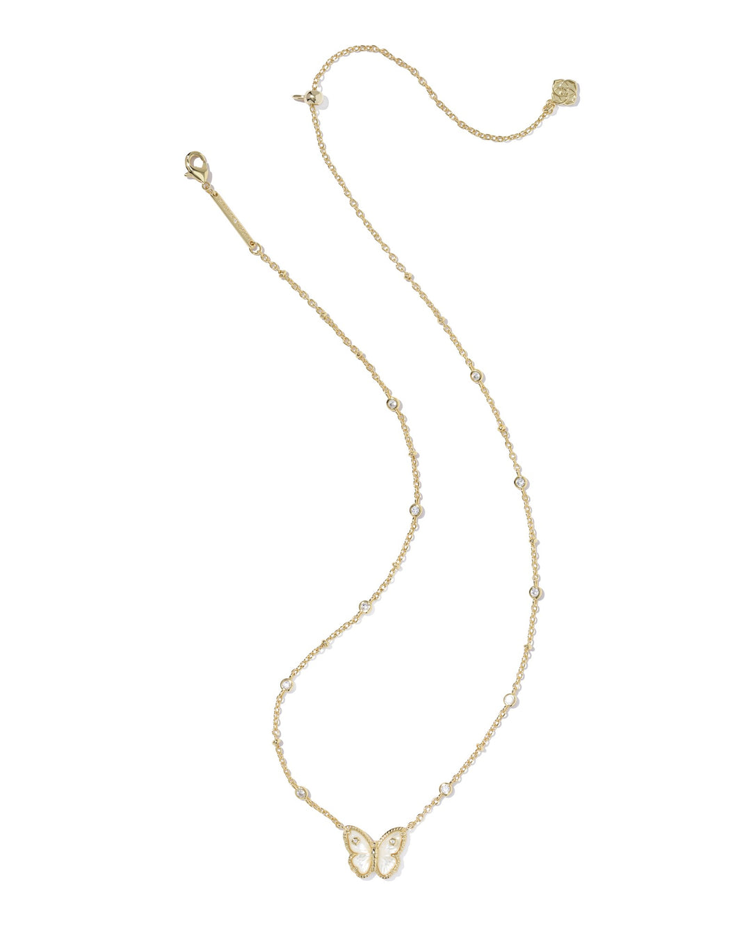 KENDRA SCOTT: GOLD/IVORY MOP CAILEY BUTTERFLY NECKLACE