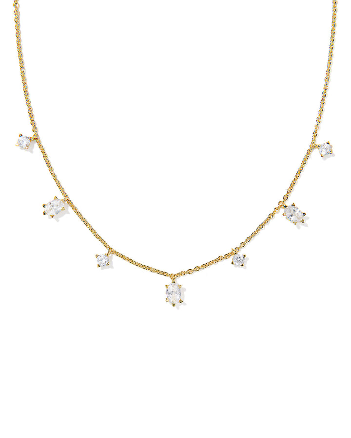 KENDRA SCOTT: GOLD CZ CAILIN DELICATE STRAND NECKLACE