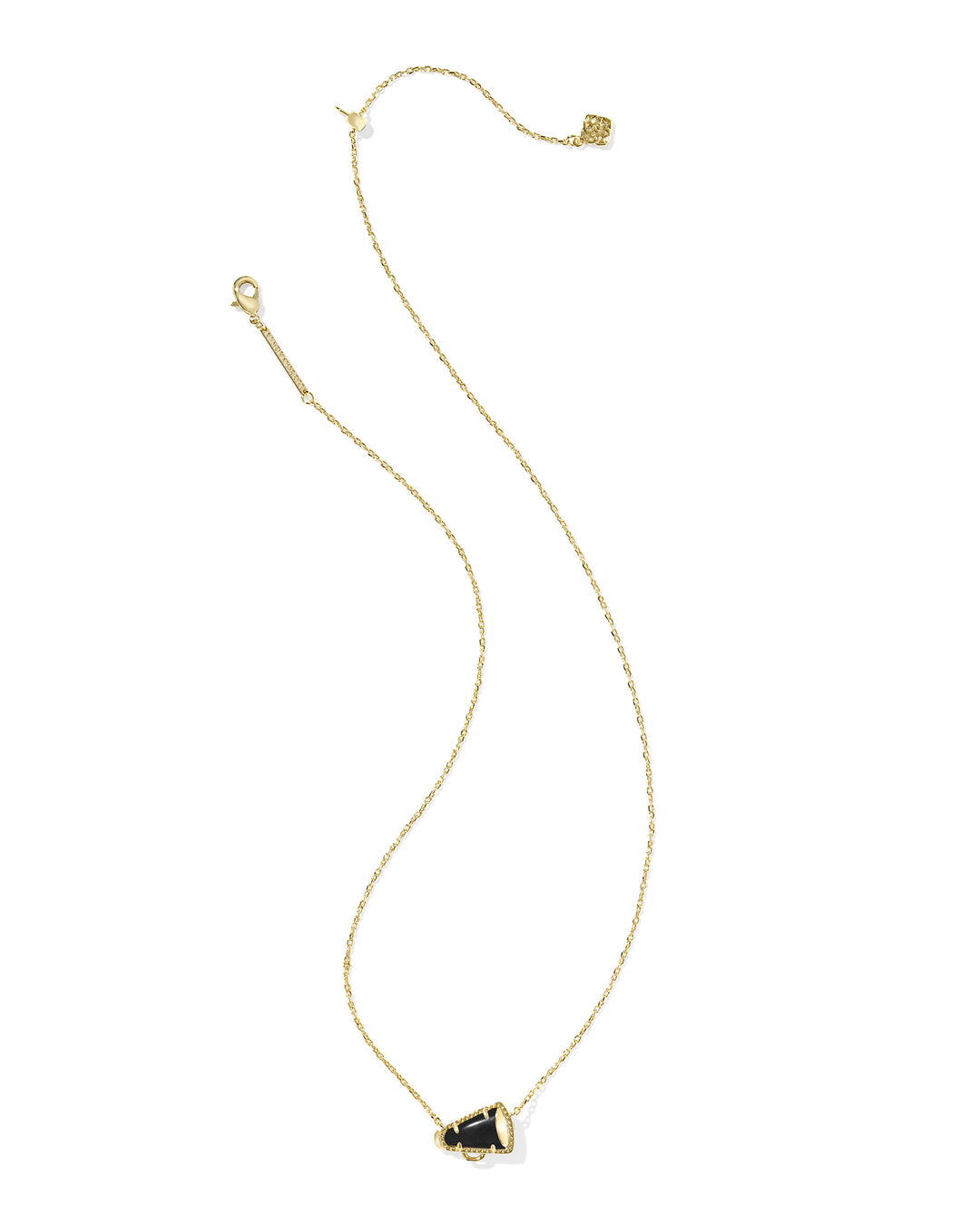 KENDRA SCOTT: BLACK AGATE CHEER PENDANT NECKLACE
