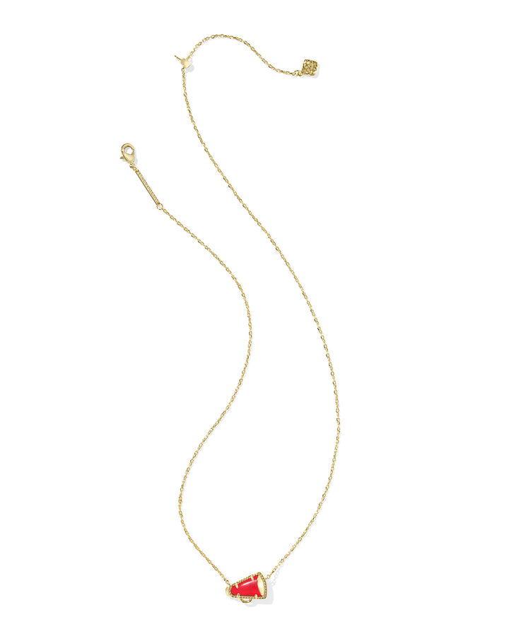 KENDRA SCOTT: RED ILLUSION CHEER PENDANT NECKLACE
