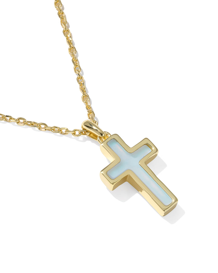 KENDRA SCOTT: CROSS PENDANT-BLUE