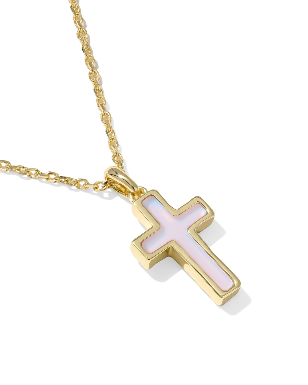 KENDRA SCOTT: CROSS NECKLACE-PINK