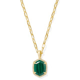 KENDRA SCOTT: DAPHNE PAVE FRAMED PENDANT NECKLACE