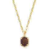 KENDRA SCOTT: DAPHNE PAVE FRAMED PENDANT NECKLACE