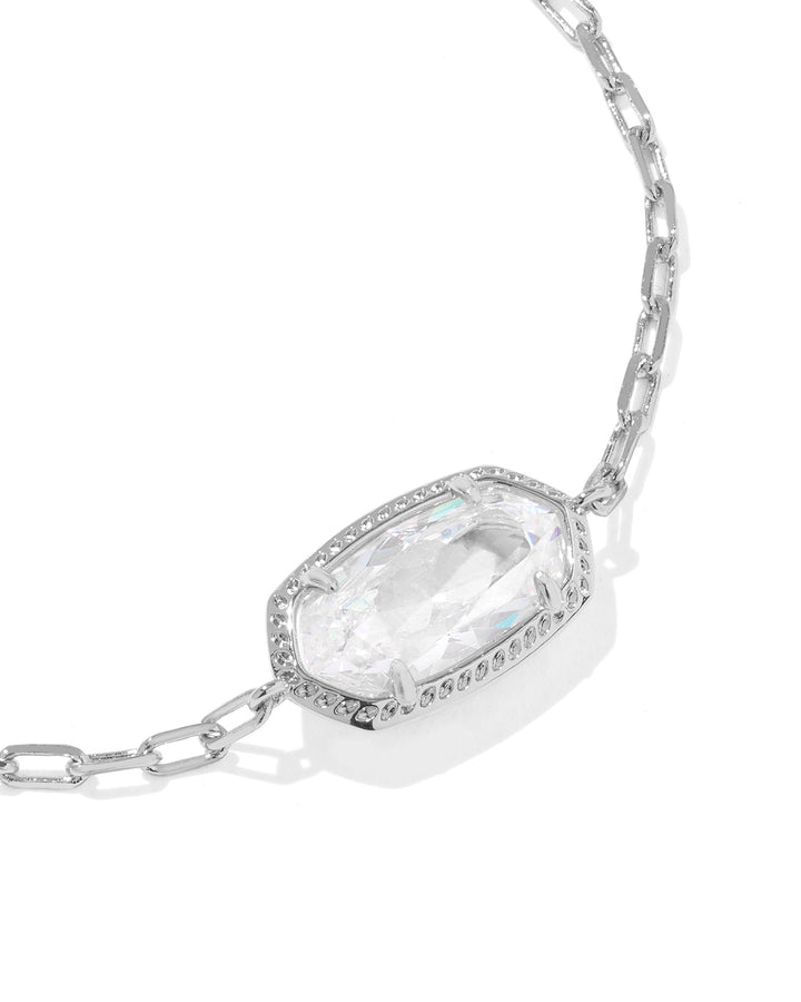 KENDRA SCOTT: ELAINA LUXE CHAIN BRACELET- RHODIUM/WHITE