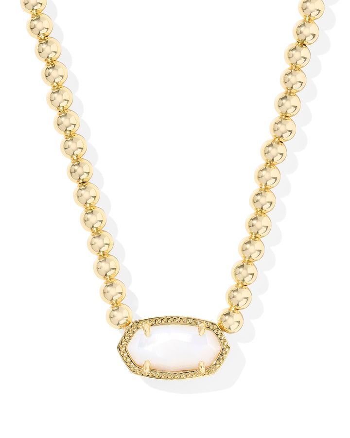 KENDRA SCOTT: IVORY MOTHER OF PEARL ELISA BEADED NECKLACE