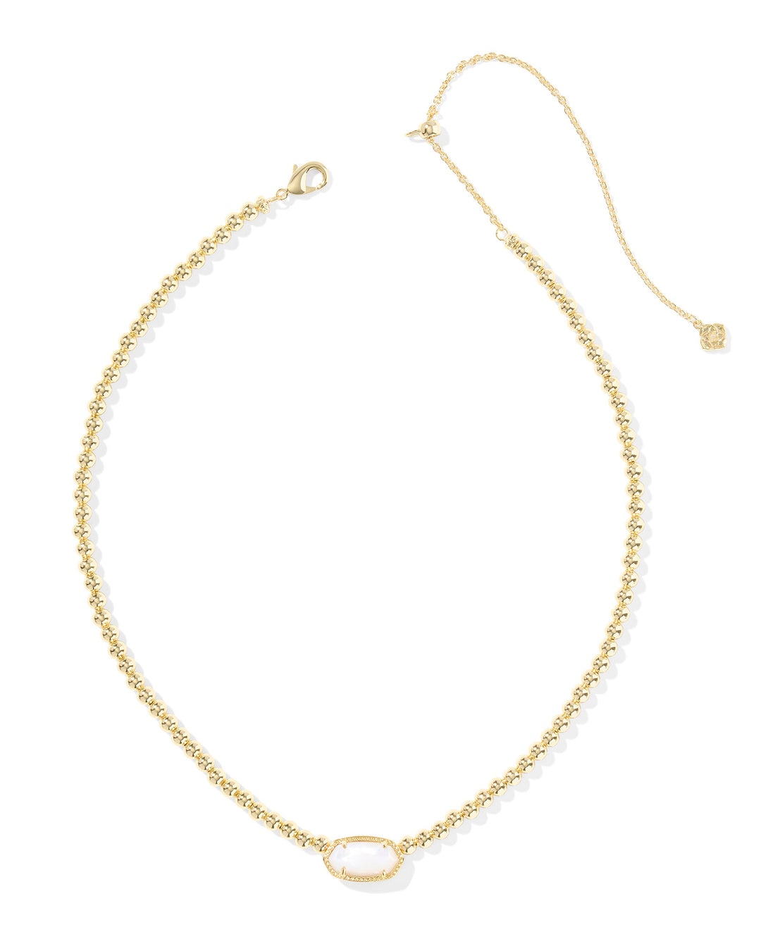 KENDRA SCOTT: IVORY MOTHER OF PEARL ELISA BEADED NECKLACE