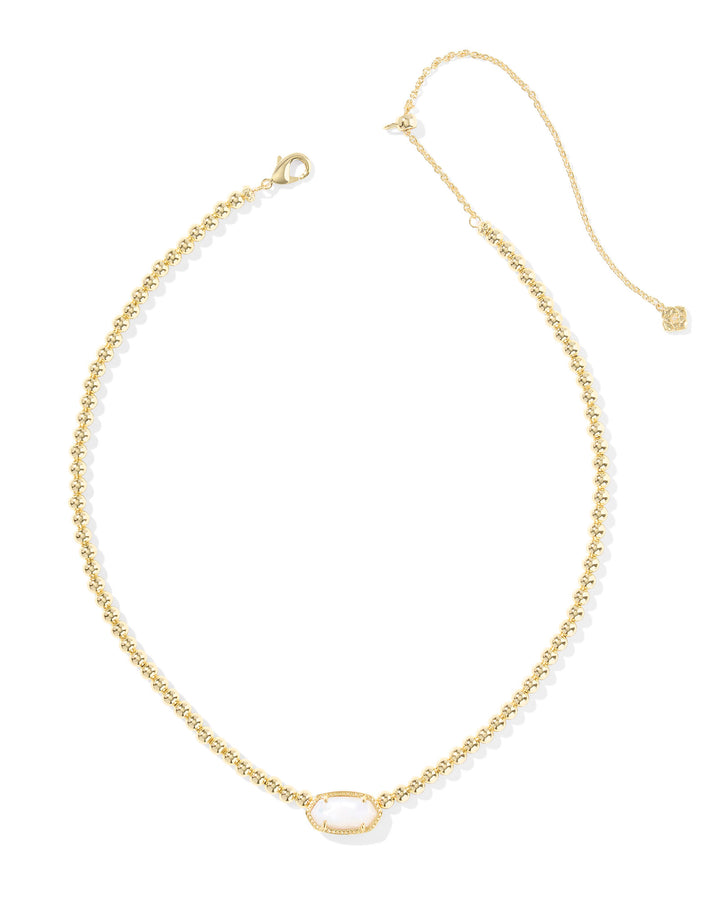 KENDRA SCOTT: IVORY MOTHER OF PEARL ELISA BEADED NECKLACE