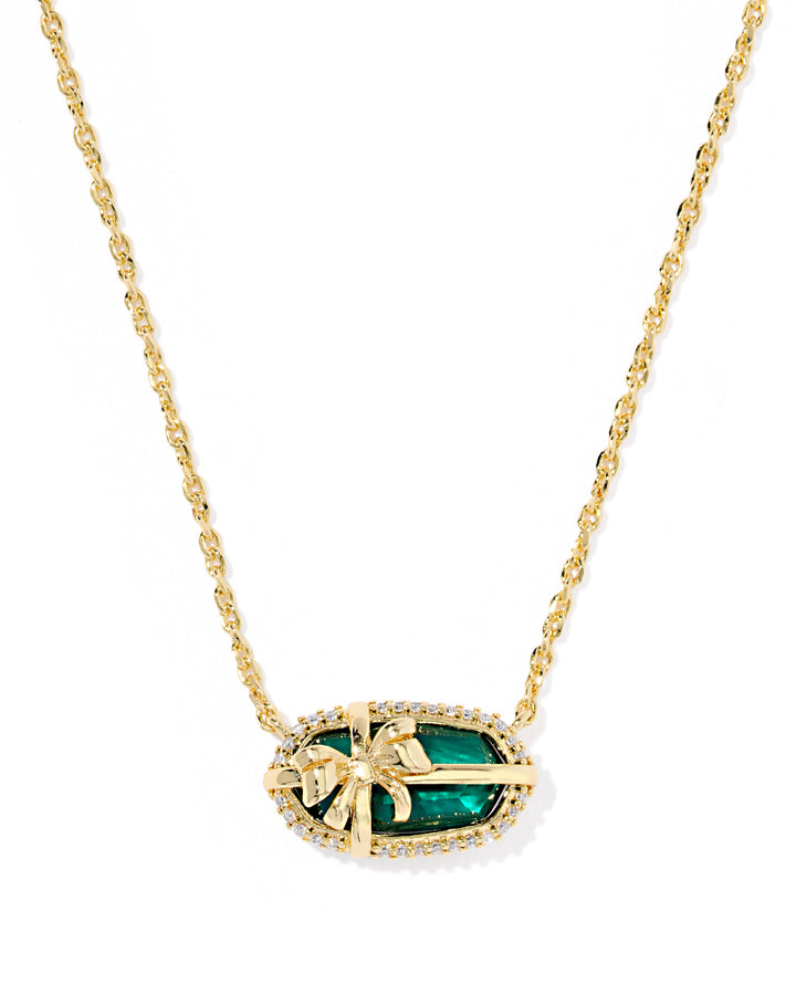 KENDRA SCOTT: GOLD DARK PINE ILLUSION ELISA BOW NECKLACE