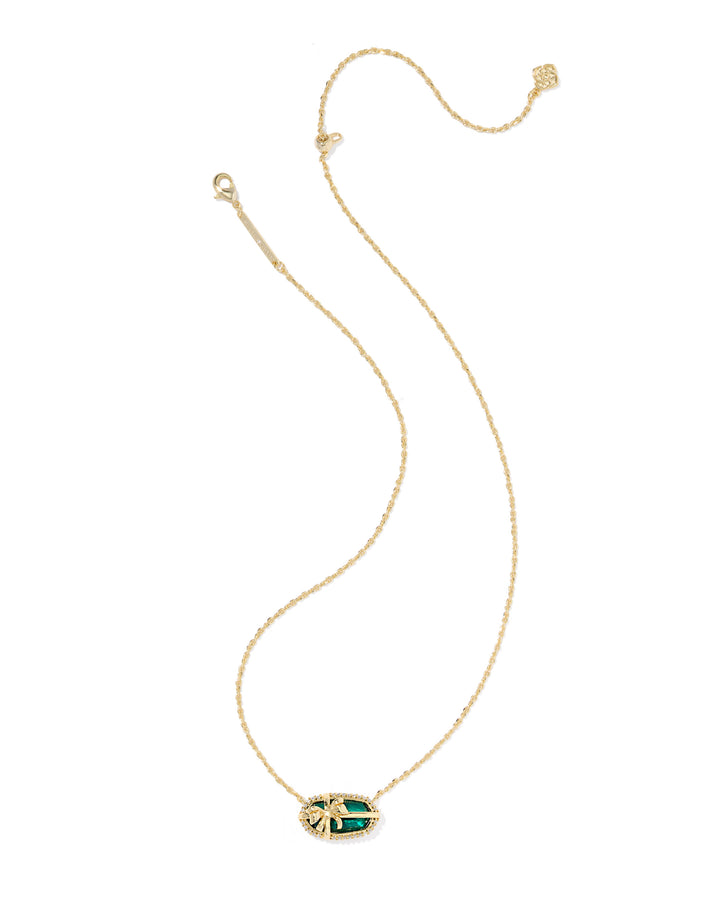 KENDRA SCOTT: GOLD DARK PINE ILLUSION ELISA BOW NECKLACE