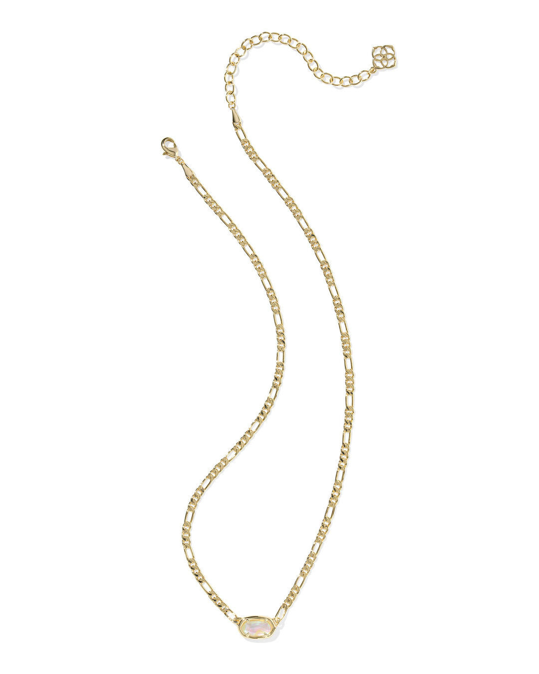 KENDRA SCOTT: IRIDESCENT ABALONE ELISA FIGARO CHAIN PENDANT
