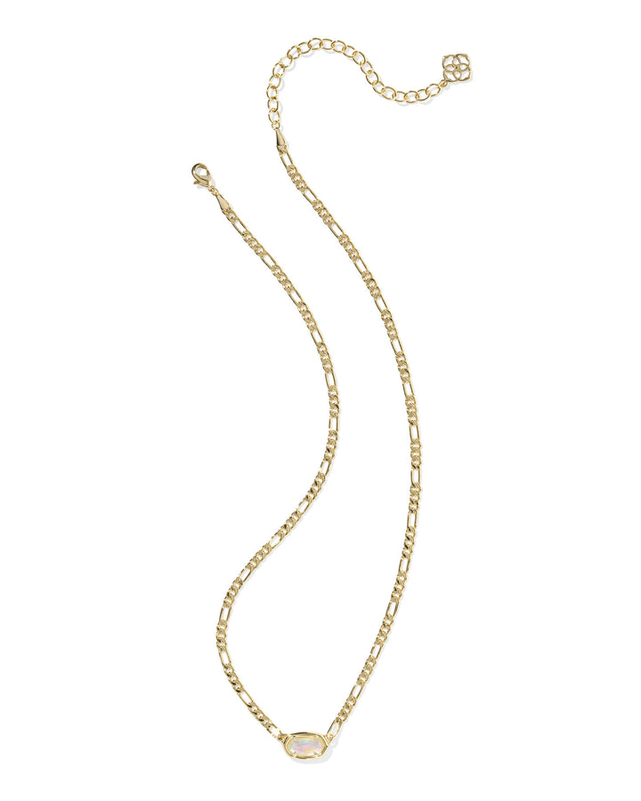 KENDRA SCOTT: IRIDESCENT ABALONE ELISA FIGARO CHAIN PENDANT