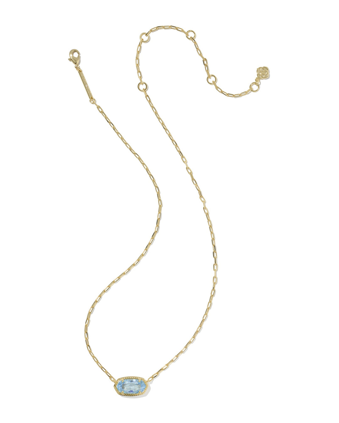KENDRA SCOTT: ELISA LUXE PENDANT NECKLACE-GOLD/BLUE