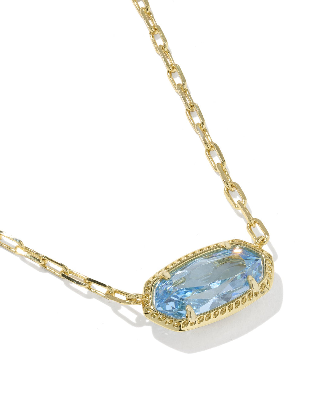 KENDRA SCOTT: ELISA LUXE PENDANT NECKLACE-GOLD/BLUE